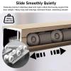 Ceiling-Mount Sliding Door Hardware Set, Barn-Door Style, Silver, 60 cm (2 ft) view 2