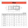 Beveled Flat Carbon Steel Cylinder Pins with Internal Thread, M3–M6, 304 Stainless Steel, 5-Pack (50 mm, M3 × 4 mm) view 2