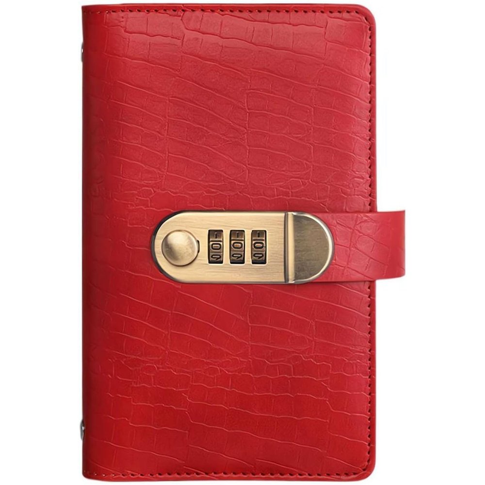 100-Envelope Savings Binder with Password Lock, Red