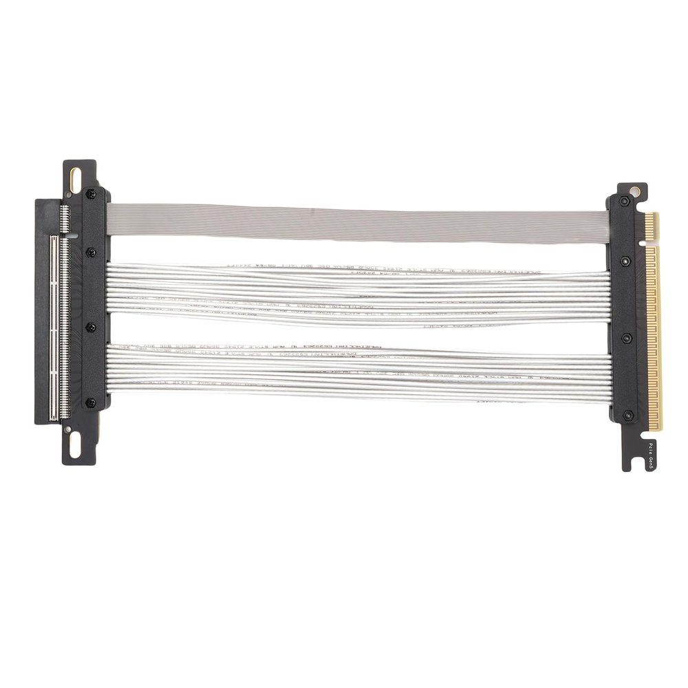 EIMSOAH PCIe 5.0 Riser Cable, 16-Lane GPU Extension for 5090 RX8900 RX7900XTX, with Vertical Mounting Support, 15 cm