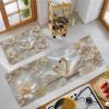 Elegant Non-Slip Kitchen Mat Set, 2-Piece, Beige view 2