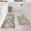 Elegant Non-Slip Kitchen Mat Set, 2-Piece, Beige view 3