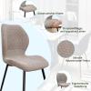 JIJIAN Dining Set with Dark Brown Wood Table and 4 Brown Chairs view 4
