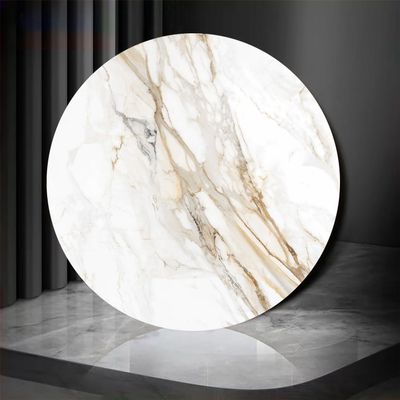 BiSaXieTa Round Slate Lazy Susan, 40-Inch, Glossy Gold