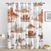 Western Cowboy Desert Cactus Blackout Curtains, 2 Panels, 183 x 132 cm Each view 1