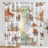 Western Cowboy Desert Cactus Blackout Curtains, 2 Panels, 183 x 132 cm Each view 3