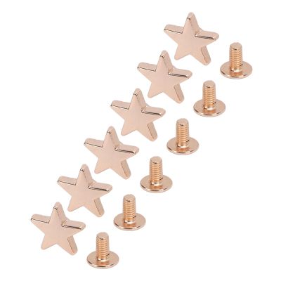 Asixxsix Leather Rivet Set, 50 Star-Shaped 12 mm Rivets with 7 mm Screws