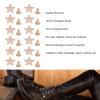 Asixxsix Leather Rivet Set, 50 Star-Shaped 12 mm Rivets with 7 mm Screws view 2