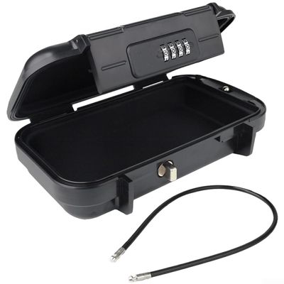 Portable Travel Safe with 4-Digit Combination Lock for Beach, Hotel, Cruise, Vacation, Waterproof Anti-Theft Storage Box for Phone, Wallet, and Jewelry (A)