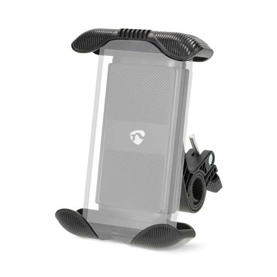 NEDIS Universal Bicycle Phone Holder for Handlebars, 360° Rotation, Safety Lock, Up to 7-Inch Smartphones - Black