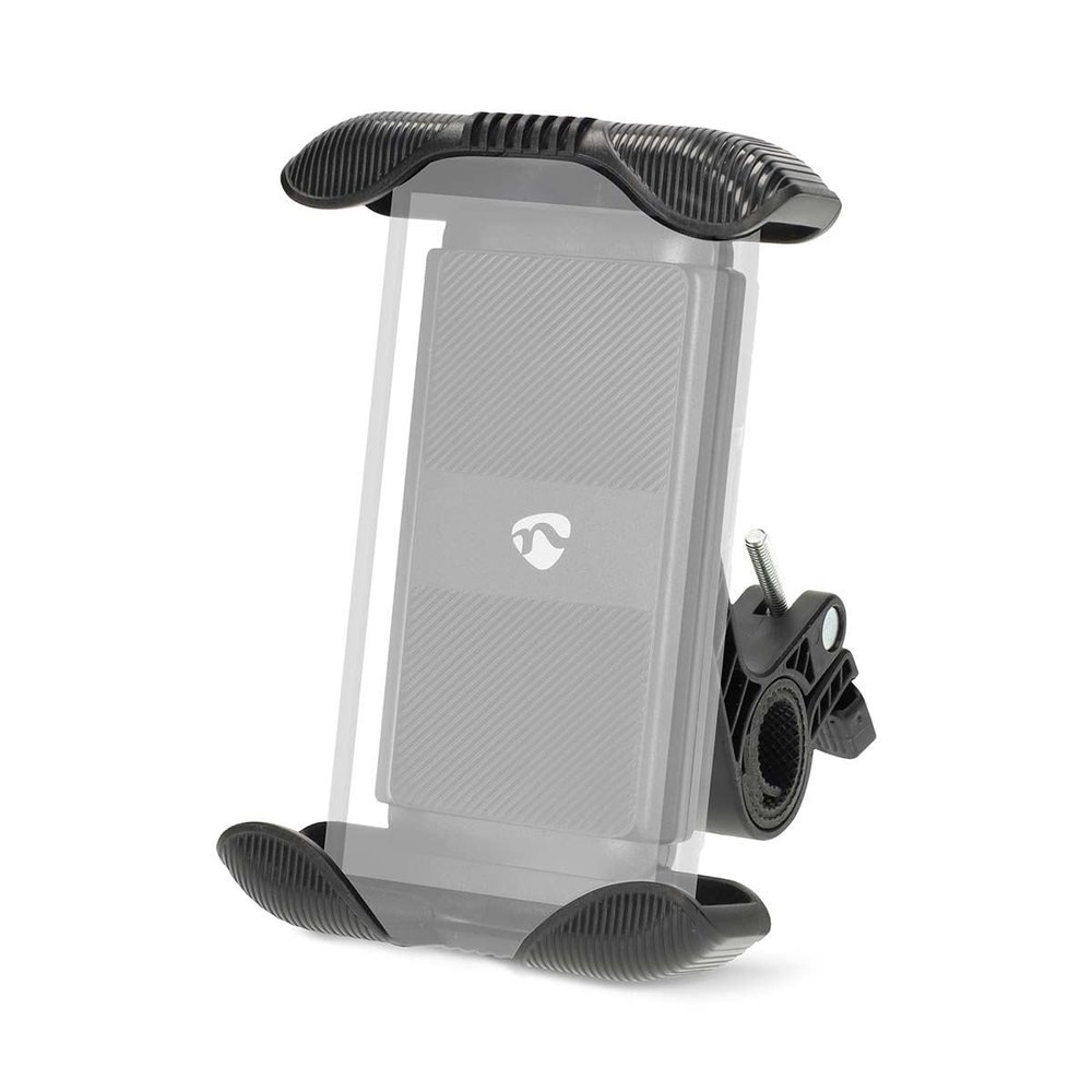 NEDIS Universal Bicycle Phone Holder for Handlebars, 360° Rotation, Safety Lock, Up to 7-Inch Smartphones - Black