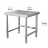 Stainless Steel Kitchen Workbench with Open Shelves view 2