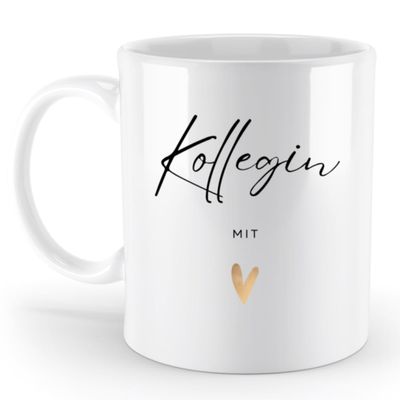 “Coworker with Heart” Coffee Mug, White, 330 ml