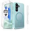 Dizn Magnetic Case for Samsung Galaxy S26+ (Not for S26), with 2 Tempered Glass Screen Protectors, MagSafe Compatible, Matte Translucent, Mint Green view 1