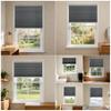 Thermal Pleated Blind 50 x 135 cm, Gray, No-Drill Clamp Mount view 2