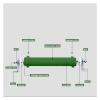 1 pc RX20-Series Precision Wire-Wound Resistor, 25–200 W, Ceramic Power Resistor, 200 W 10 ohm view 3