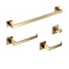 Brushed Gold Bathroom Accessory Set with 40 cm Hardware Kit view 1
