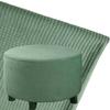 DOGACA Round Ottoman Cover, Stretch Footstool Slipcover, Fleece, Grass Green, 40 cm view 1