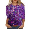 Women's Glitter Sequin Top, Purple01, S view 1