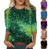 Women's Glitter Sequin Top, Purple01, S view 2