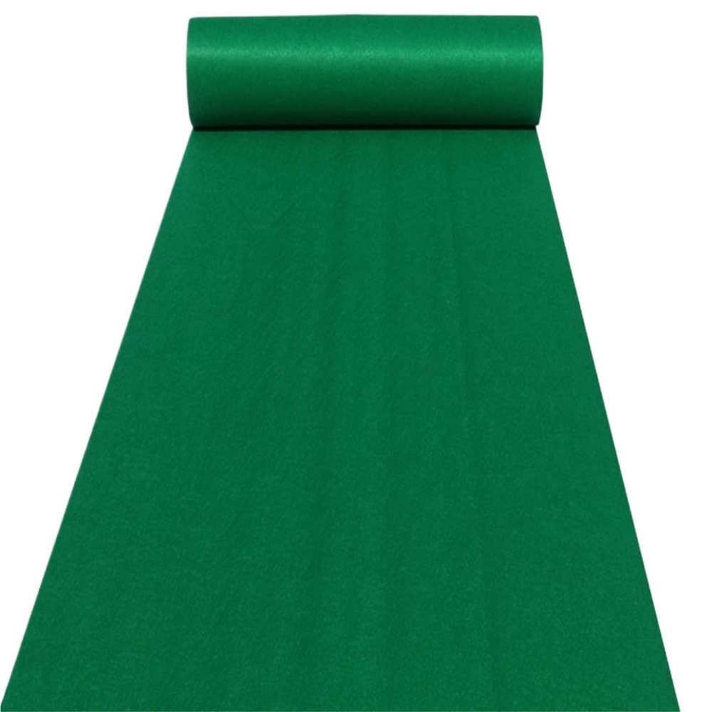 WEOKDFHA Wedding Aisle Runner, Green, 10 m x 1.5 m