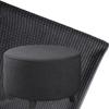 DOGACA Round Ottoman Cover, Stretch Slipcover for Footstools, Black Fleece, 38 cm/15 in view 1