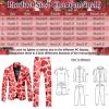 Generic Men's Valentine's Day 2-Piece Slim-Fit Suit Costume with Heart-Print Pants view 4