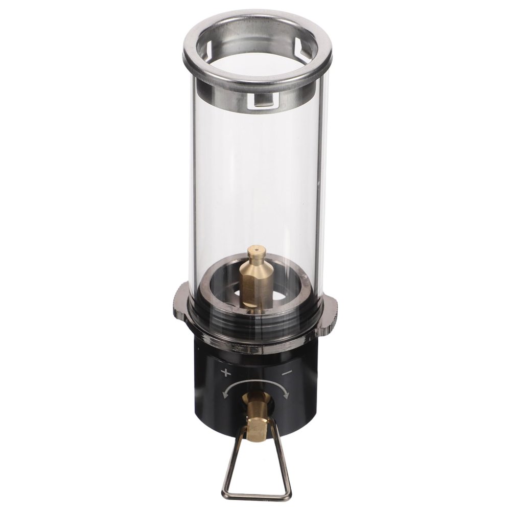 Portable Black Travel Camping Lantern with Glass Globe for Gas Lamp