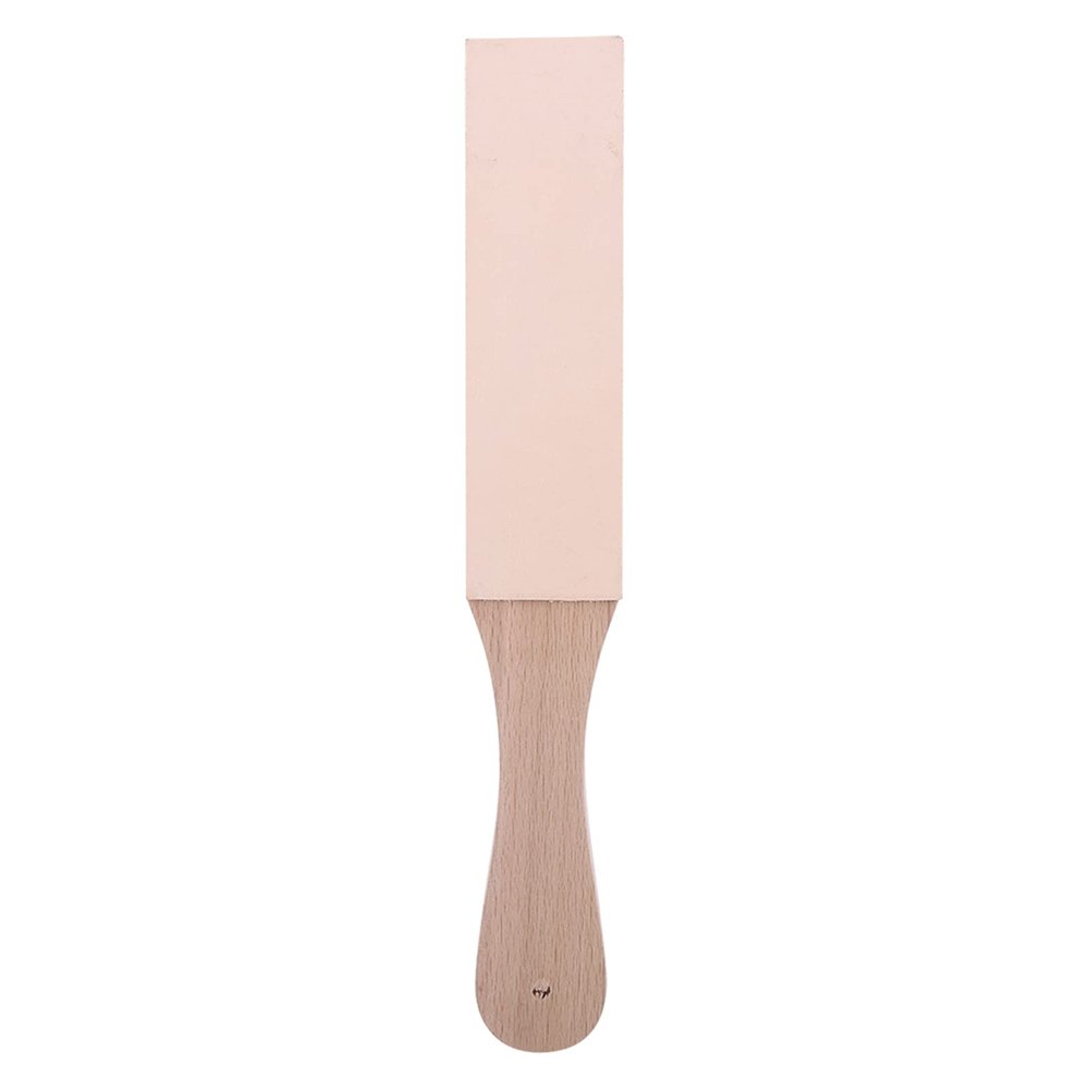 Riuulity Leather Sharpening Strop with Wooden Handle