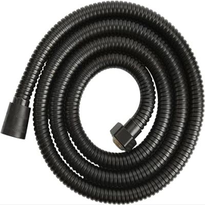 Black Replacement Shower Hose, 1 m/1.5 m/2 m, Flexible High-Pressure Hose for Bathrooms