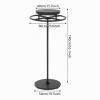 Hadwigger 360° Rotating Garment Rack, 140 cm High, Round Metal Clothing Rack, Black view 4