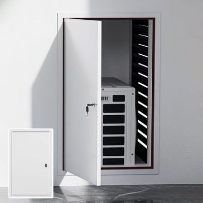 Aluminum Attic Access Door with Keys, Secure Wall/Ceiling Panel for Drywall