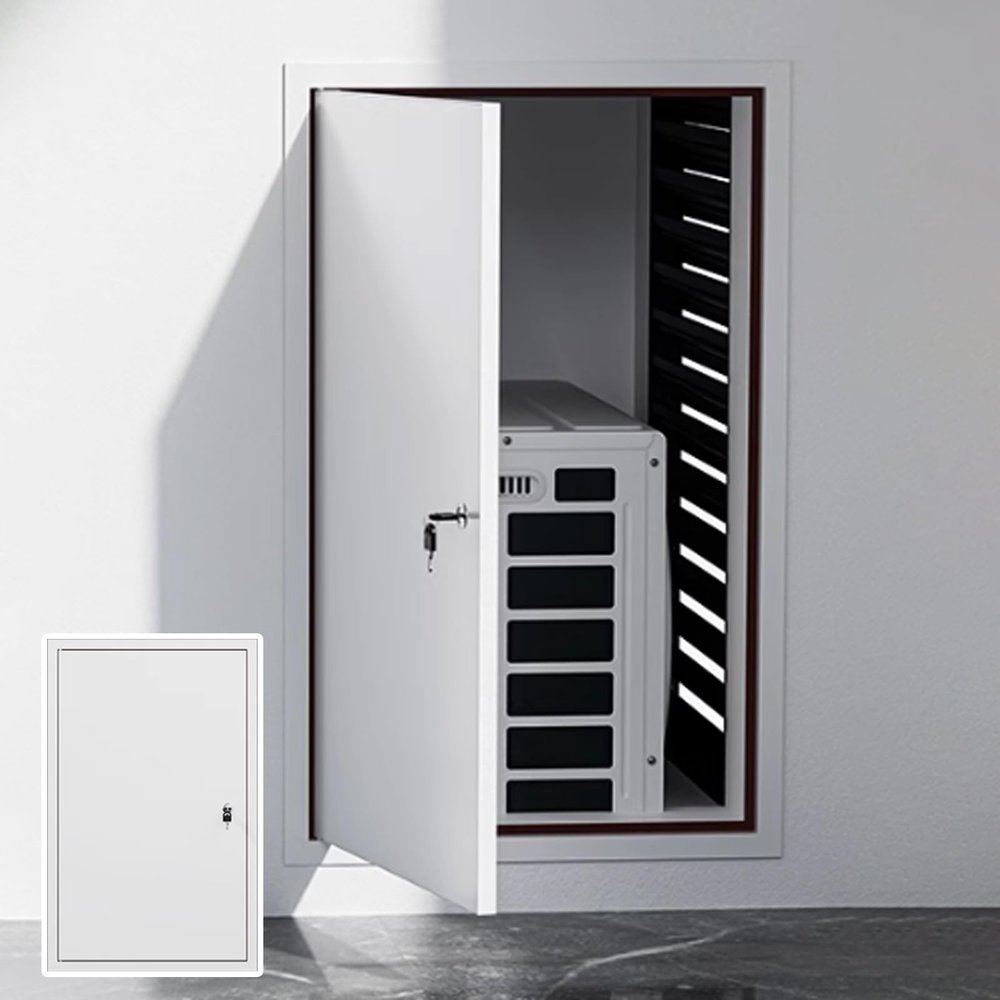 Aluminum Attic Access Door with Keys, Secure Wall/Ceiling Panel for Drywall