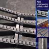 Lightweight Roller Conveyor, 100 cm, Connectable ABS Plastic Rails, 4-Roller Design view 3