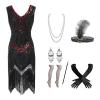 Women's 1920s Charleston Flapper Costume with Accessories view 1