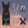 Women's 1920s Charleston Flapper Costume with Accessories view 2