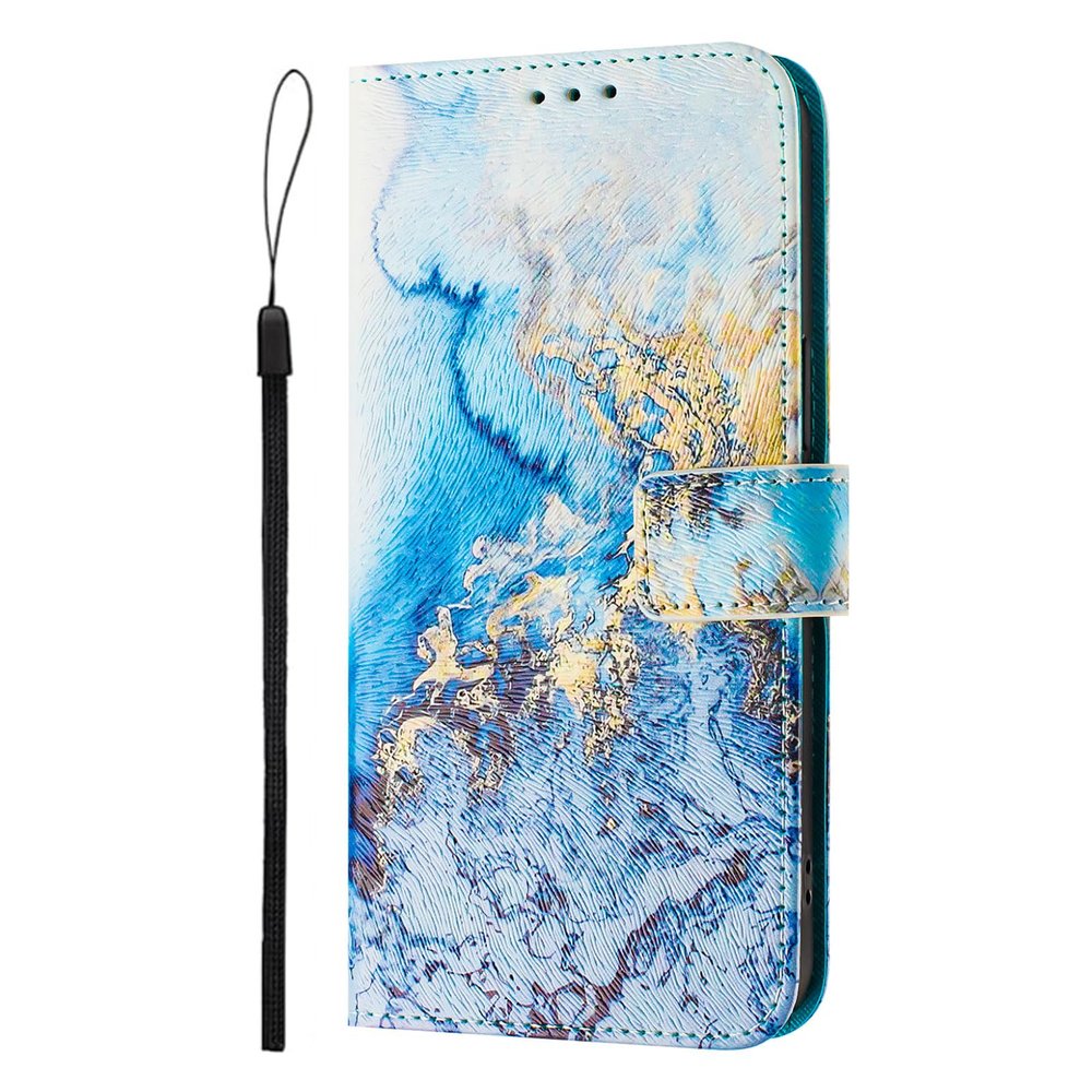 Nodigao Case for Doogee Note 56/56 Pro/56 Plus, PU Leather Wallet Case with Magnetic Kickstand and Card Slot, 360-Degree Animal Pattern, Marble A
