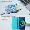Nodigao Case for Doogee Note 56/56 Pro/56 Plus, PU Leather Wallet Case with Magnetic Kickstand and Card Slot, 360-Degree Animal Pattern, Marble A view 4