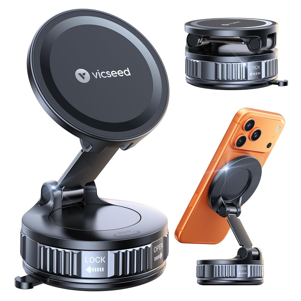 VICSEED Magnetic Car Phone Holder for MagSafe with Strong Vacuum Mount