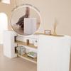 TT-YEC Multifunctional Paper Display Stand with Wood Shelves, Accordion-Style, 180 × 78 cm view 3