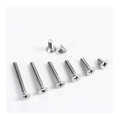 M2.5 Stainless Steel 304 Flat Countersunk Phillips Machine Screws, 50-Pack, 12 mm