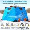 HNBYLMM Insulated Ice Fishing Shelter, 4–6 Person Portable Ice Fishing Tent, Windproof Thermal Pop-Up Shelter, 420D 3-Layer Fabric, Green view 2