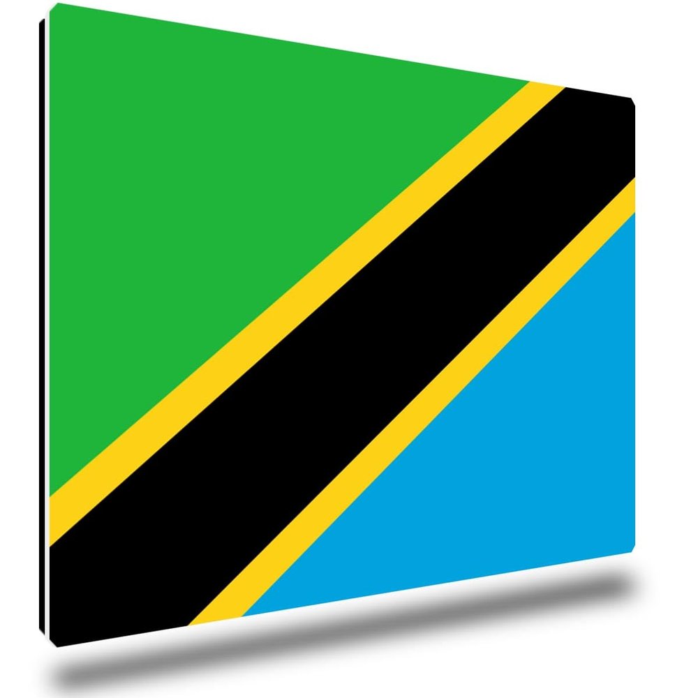 TRIOSK Tanzania Flag Refrigerator Magnet, 3.35 x 2.17 in