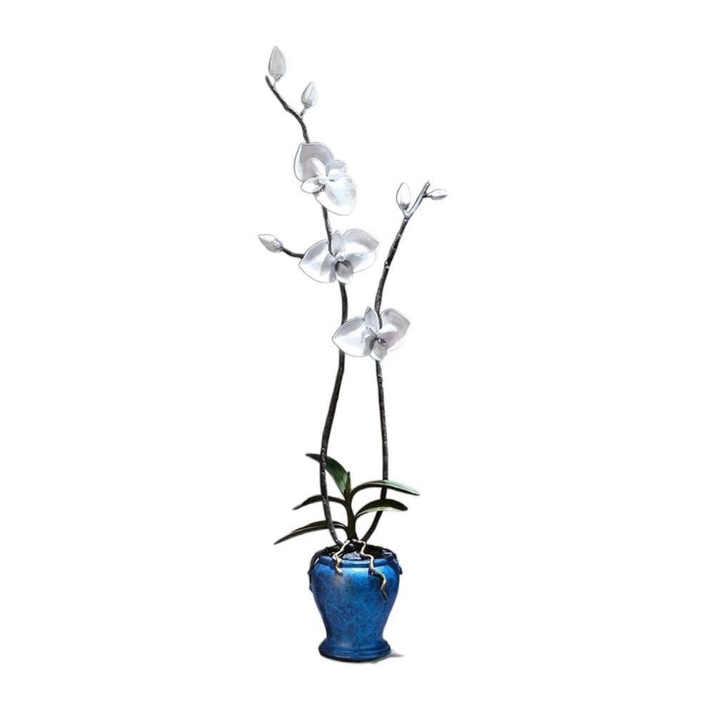 ZXLIHS Orchid Flower Desktop Sculpture