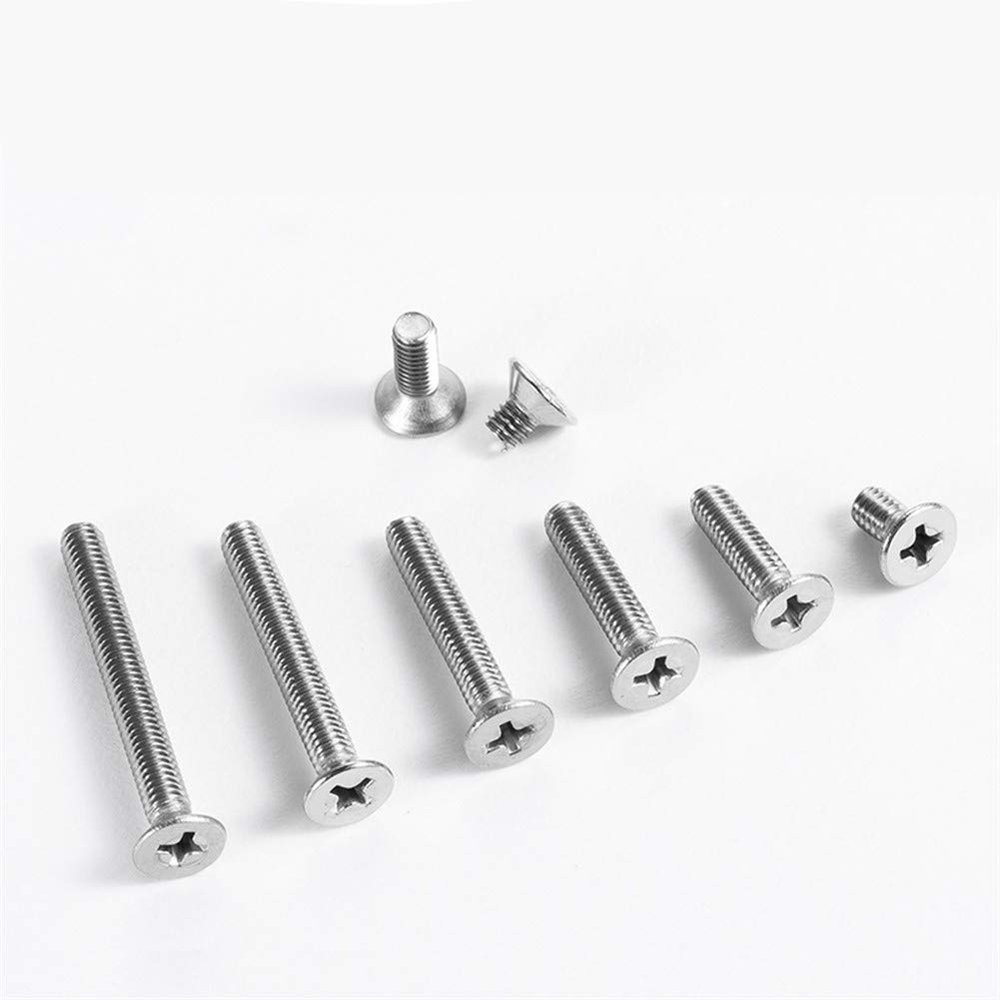 M2 Stainless Steel Phillips Flat Countersunk Machine Screws, 25/50-Pack