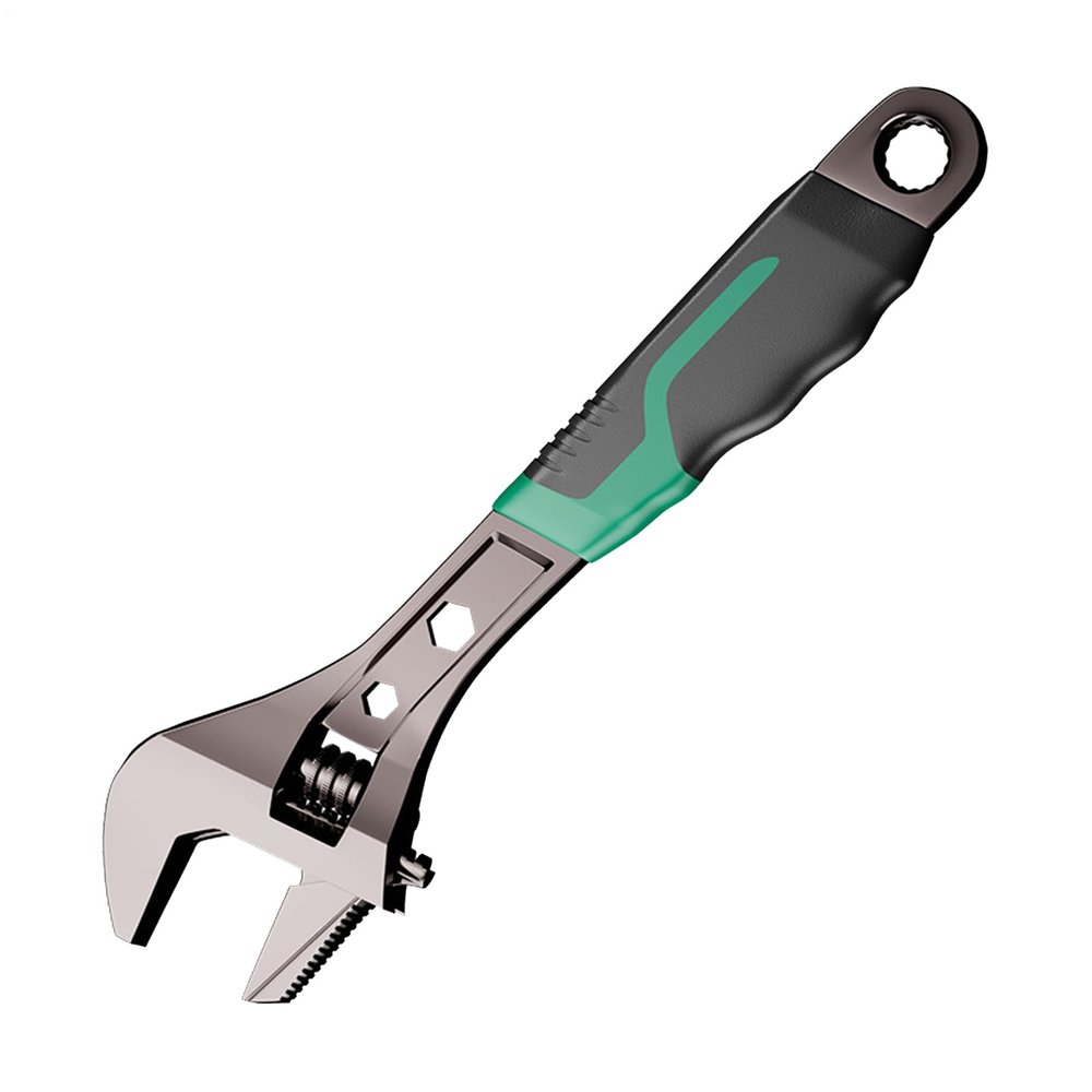 Generic Stainless Steel Metal Adjustable Wrench with Scale, Portable
