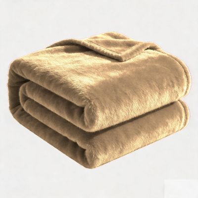 Sofa Throw Blanket 135 x 240 cm, Soft & Washable, Camel