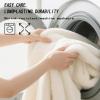 Sofa Throw Blanket 135 x 240 cm, Soft & Washable, Camel view 4