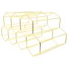 JOINPAYA 7-Bottle Iron Wine Rack, Honeycomb Design, Vintage view 1