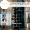 JOINPAYA 7-Bottle Iron Wine Rack, Honeycomb Design, Vintage view 3